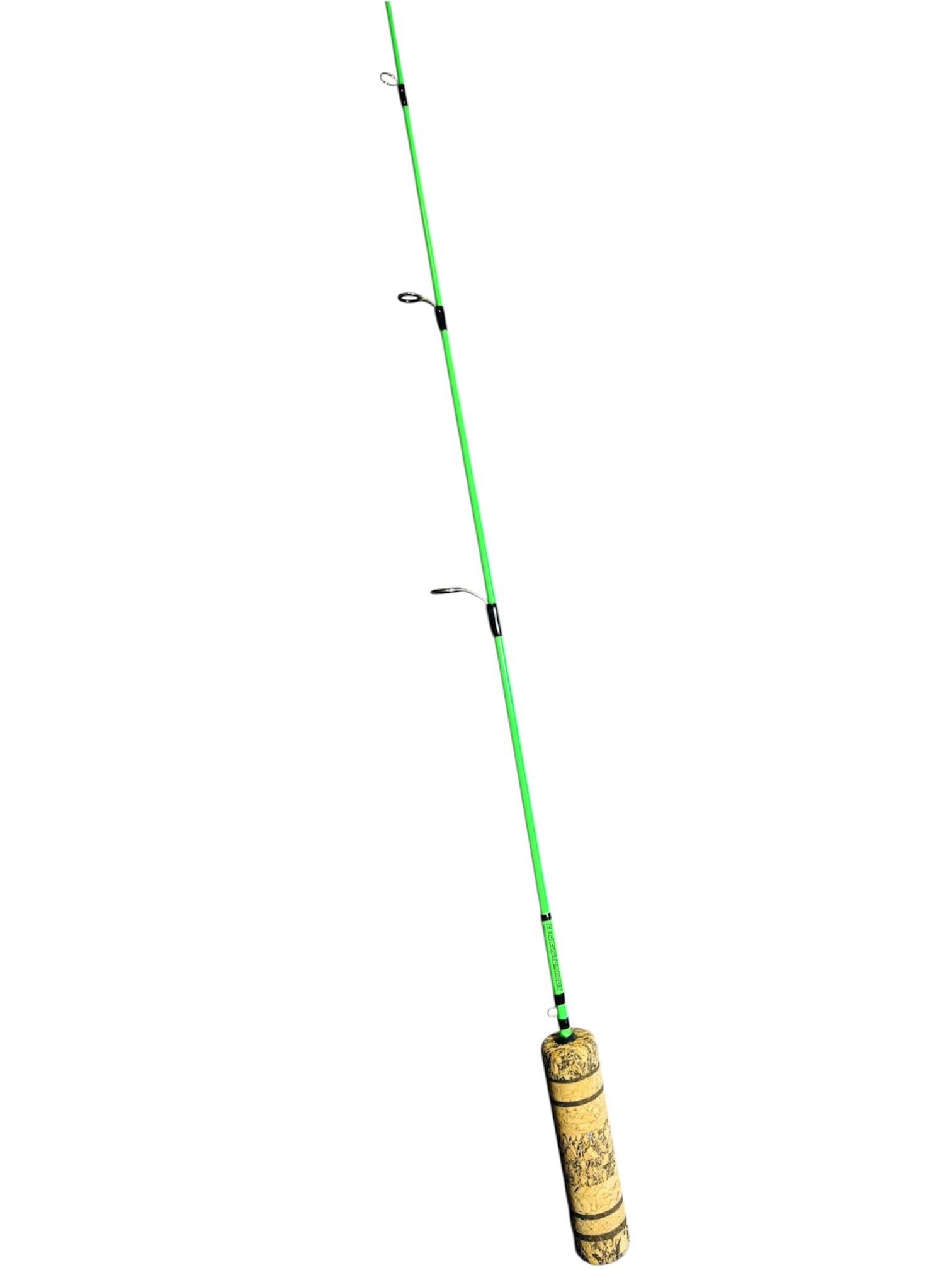 32" Neon Green Eyece Commander, Black Thread, Custom Cork Split Grip