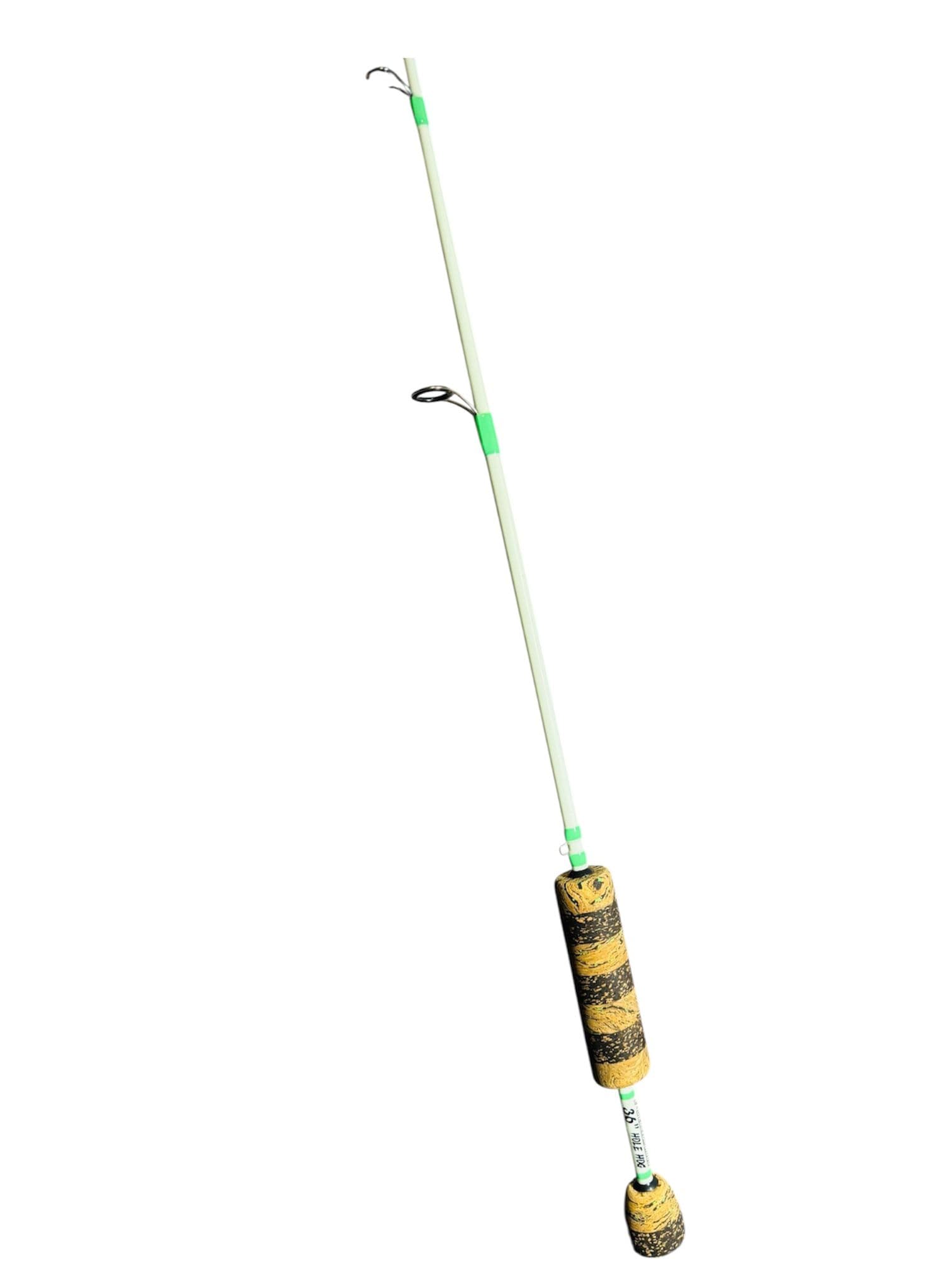 36" Glow in the Dark Hole Hog, Lime Green Thread, Custom Cork Split Grip